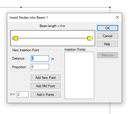 Insert Node tool in staad pro