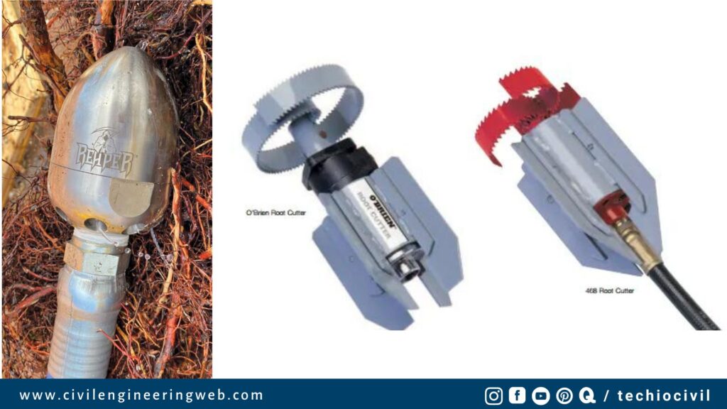 Root Cutters for sewer cleaning and maintenance