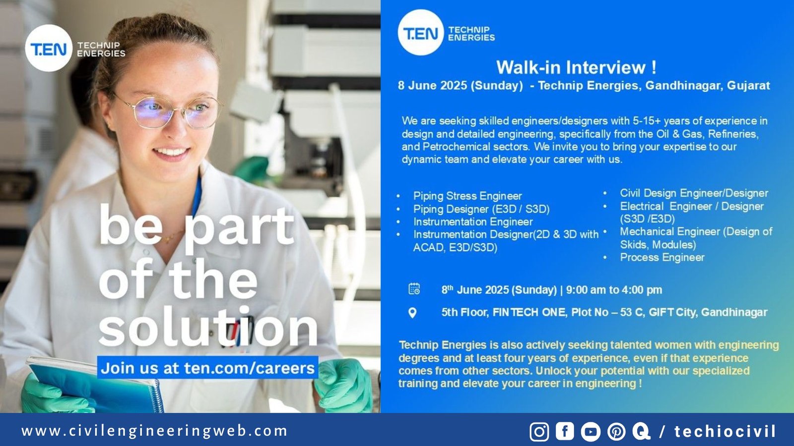 Technip Energies Walk-in Interview for Civil - Structural Engineers