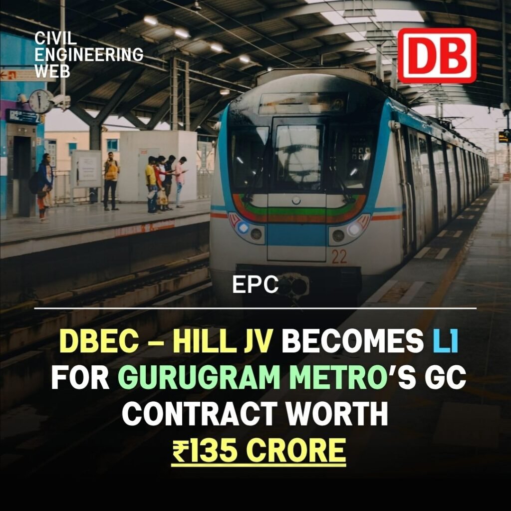 DBEC HILL JV BECOMES LOWEST BIDDER FOR GURUGRAM METRO CONTRACT