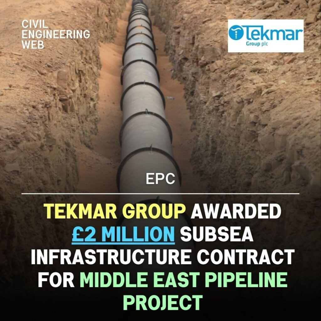 Tekmar Group Awarded £2 Million EPC Contract Middle East Pipeline Project