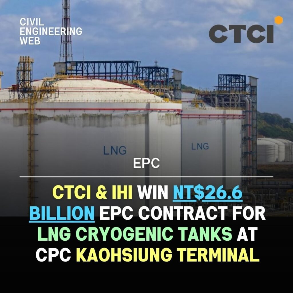 CTCI & IHI Win NT$26.6 Billion EPC Contract for LNG Cryogenic Tanks
